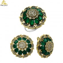 Gümüş Otantik Taşlı Set